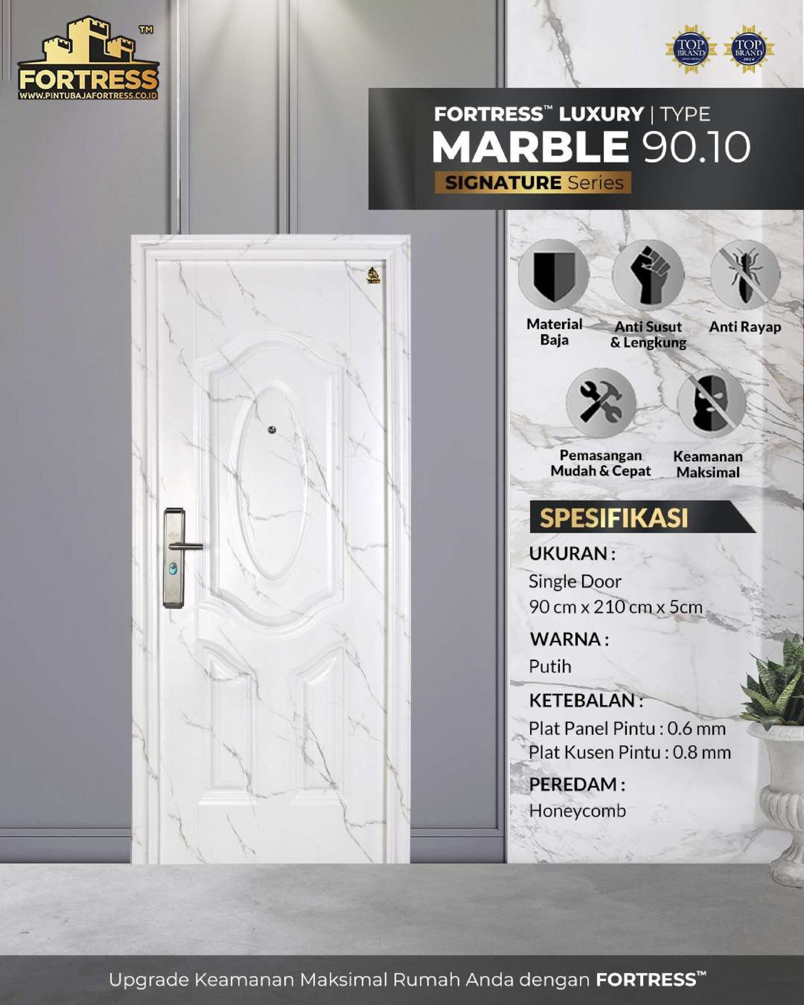 marble 10 single white